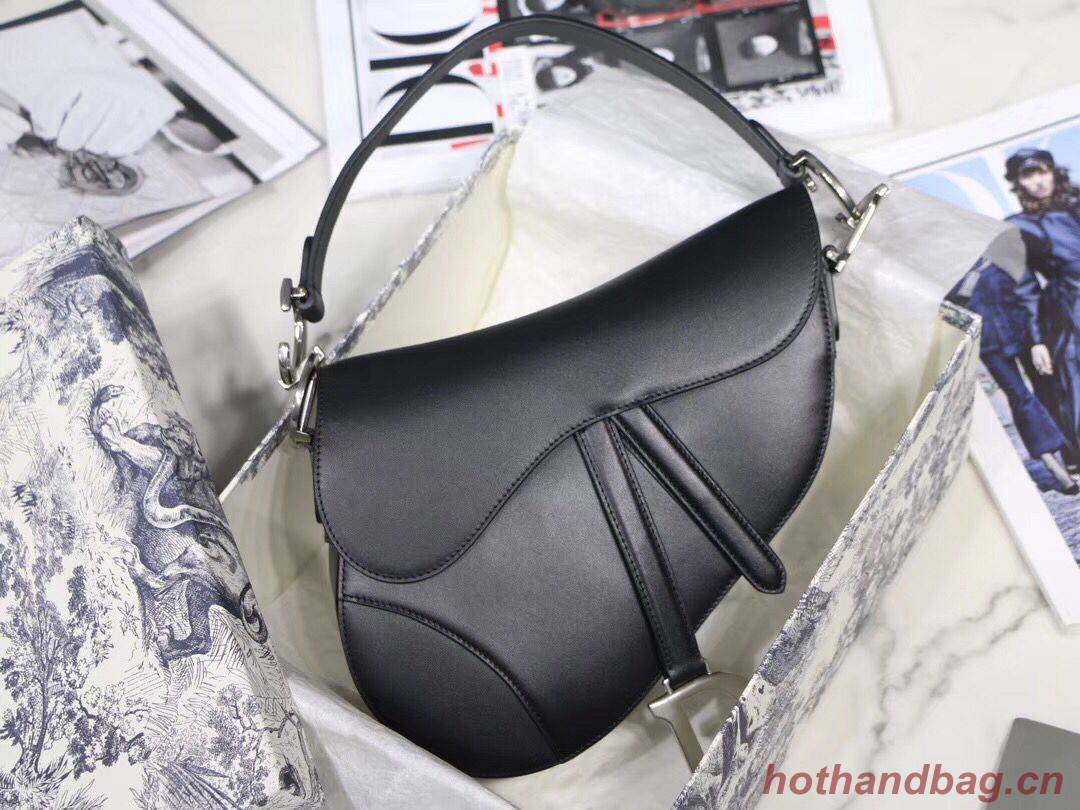 Dior BLACK SADDLE SOFT CALFSKIN BAG M0446V Dior BLACK SADDLE SOFT CALFSKIN BAG M0446V