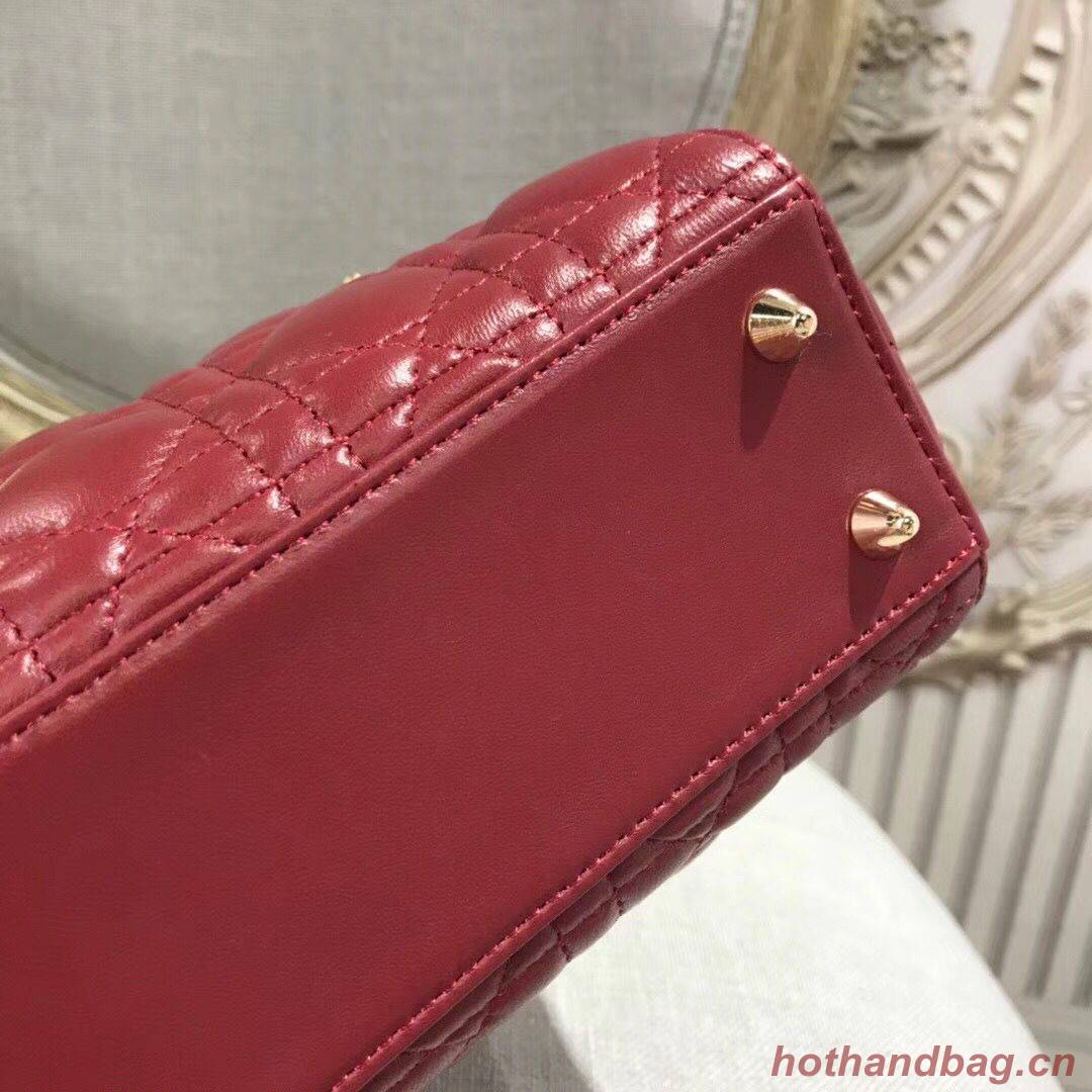 Dior LADY DIOR CALFSKIN BAG CD3891 Burgundy Dior LADY DIOR CALFSKIN BAG CD3891 Burgundy