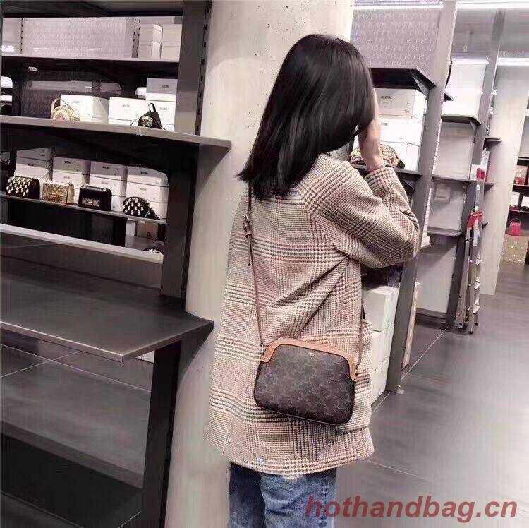 Celine SMALL CAMERA BAG IN TRIOMPHE CANVAS 191522 tan Celine SMALL CAMERA BAG IN TRIOMPHE CANVAS 191522 tan