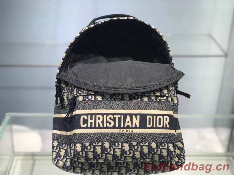 Dior original canvas knapsack CR2025 blue Dior original canvas knapsack CR2025 blue