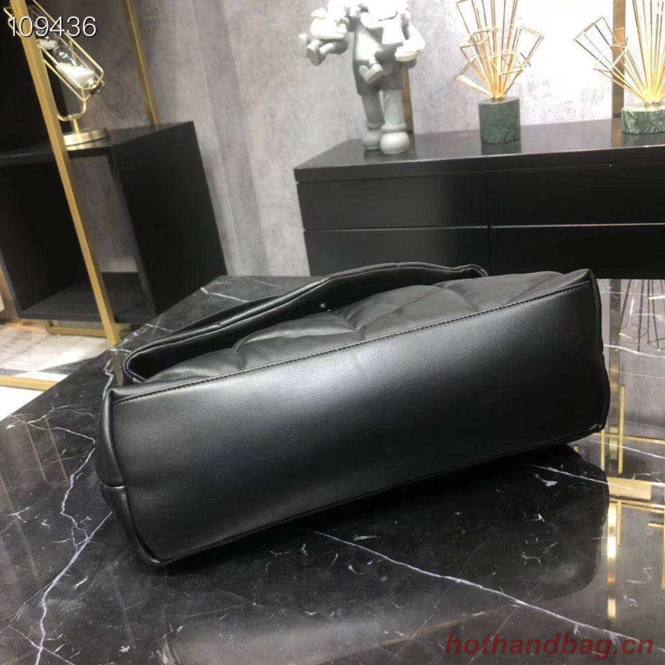Yves Saint Laurent LOULOU PUFFER IN QUILTED CRINKLED MATTE LEATHER MEDIUM BAG Y577475 Black Yves Saint Laurent LOULOU PUFFER IN QUILTED CRINKLED MATTE LEATHER MEDIUM BAG Y577475 Black