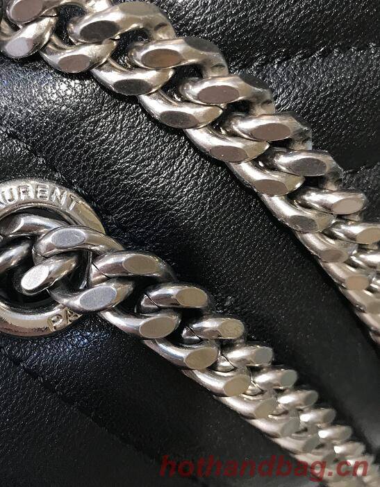 Yves Saint Laurent Calfskin Leather Shoulder Bag Y5699 black Yves Saint Laurent Calfskin Leather Shoulder Bag Y5699 black