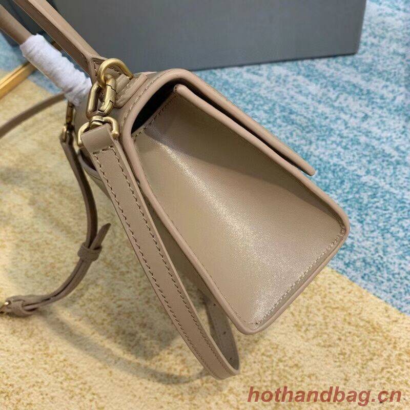 Balenciaga Hourglass XS Top Handle Bag shiny box calfskin 28331 apricot Balenciaga Hourglass XS Top Handle Bag shiny box calfskin 28331 apricot