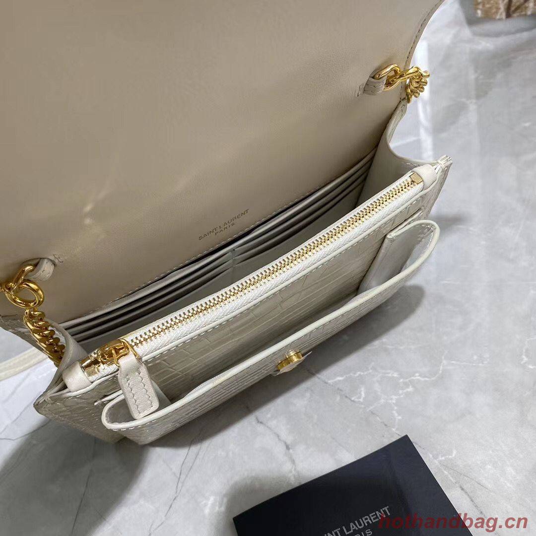 Yves Saint Laurent Calfskin Leather Tote Bag Y634723 white Yves Saint Laurent Calfskin Leather Tote Bag Y634723 white