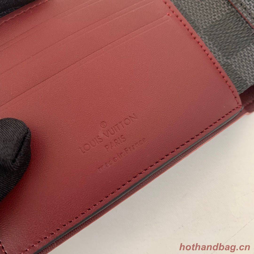 Louis vuitton Multiple Wallet N63260 Black&Red Louis vuitton Multiple Wallet N63260 Black&Red
