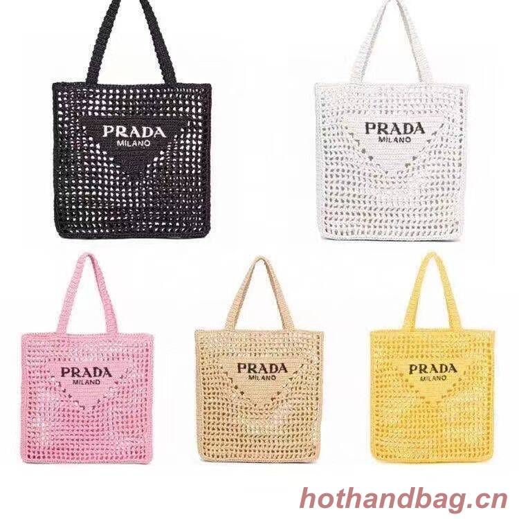 Prada Raffia tote bag 1CH393 Biscuits Prada Raffia tote bag 1CH393 Biscuits