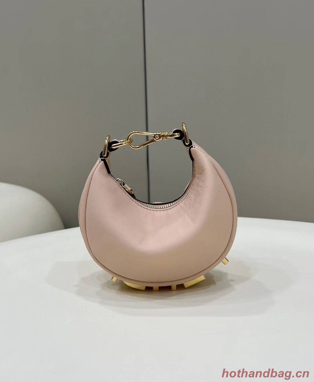 Fendi Nano Fendigraphy Pink leather charm 7AS089A Fendi Nano Fendigraphy Pink leather charm 7AS089A
