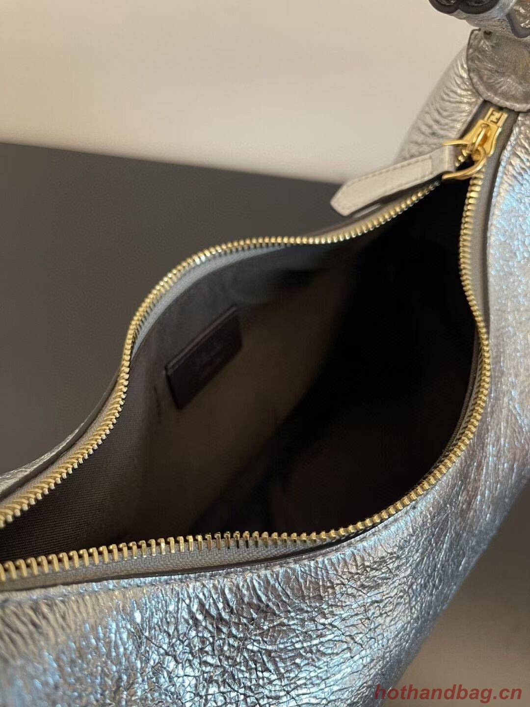 Fendigraphy Small Silver laminated leather bag 8BR798A Fendigraphy Small Silver laminated leather bag 8BR798A