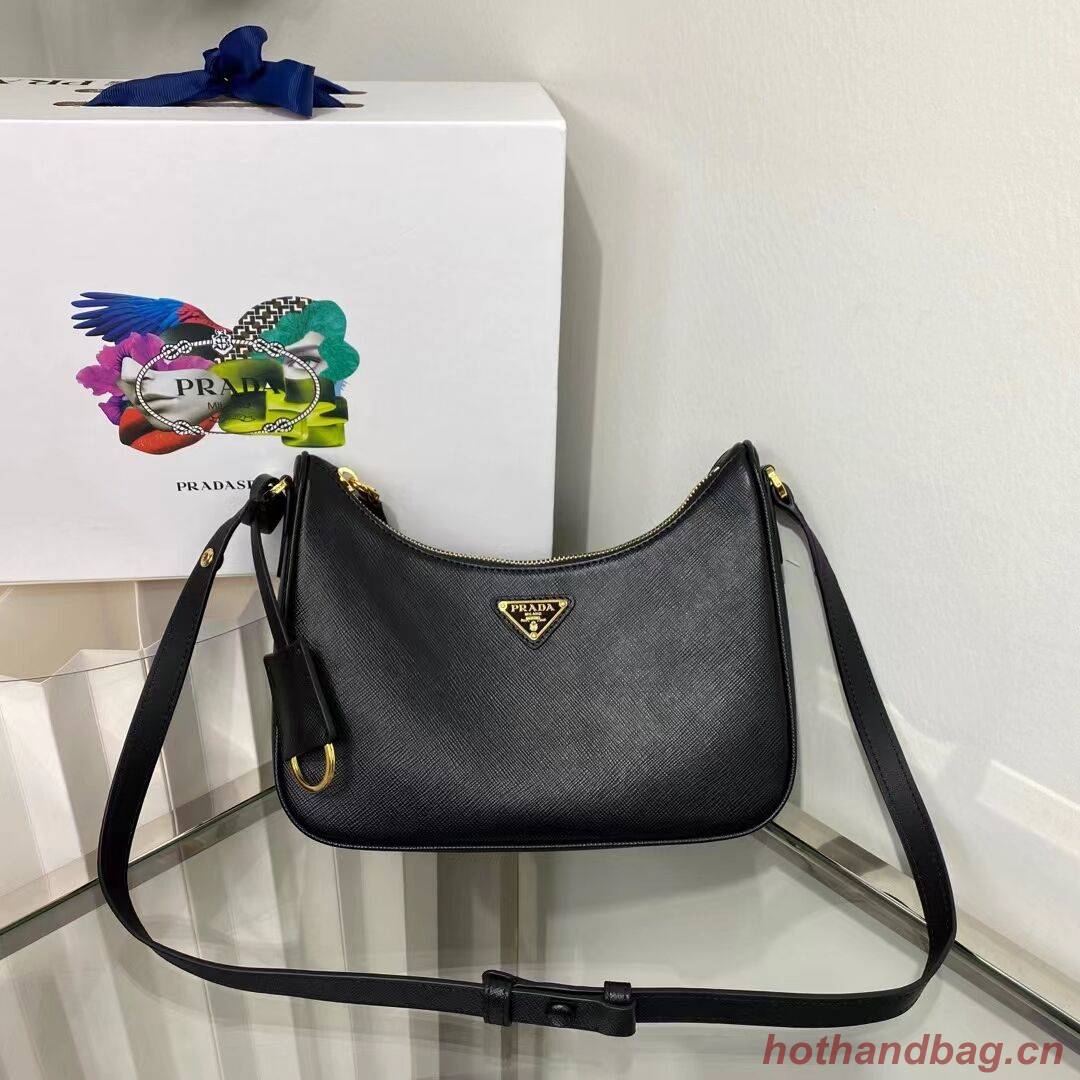 Prada Small Saffiano leather shoulder bag 1BD330 black Prada Small Saffiano leather shoulder bag 1BD330 black