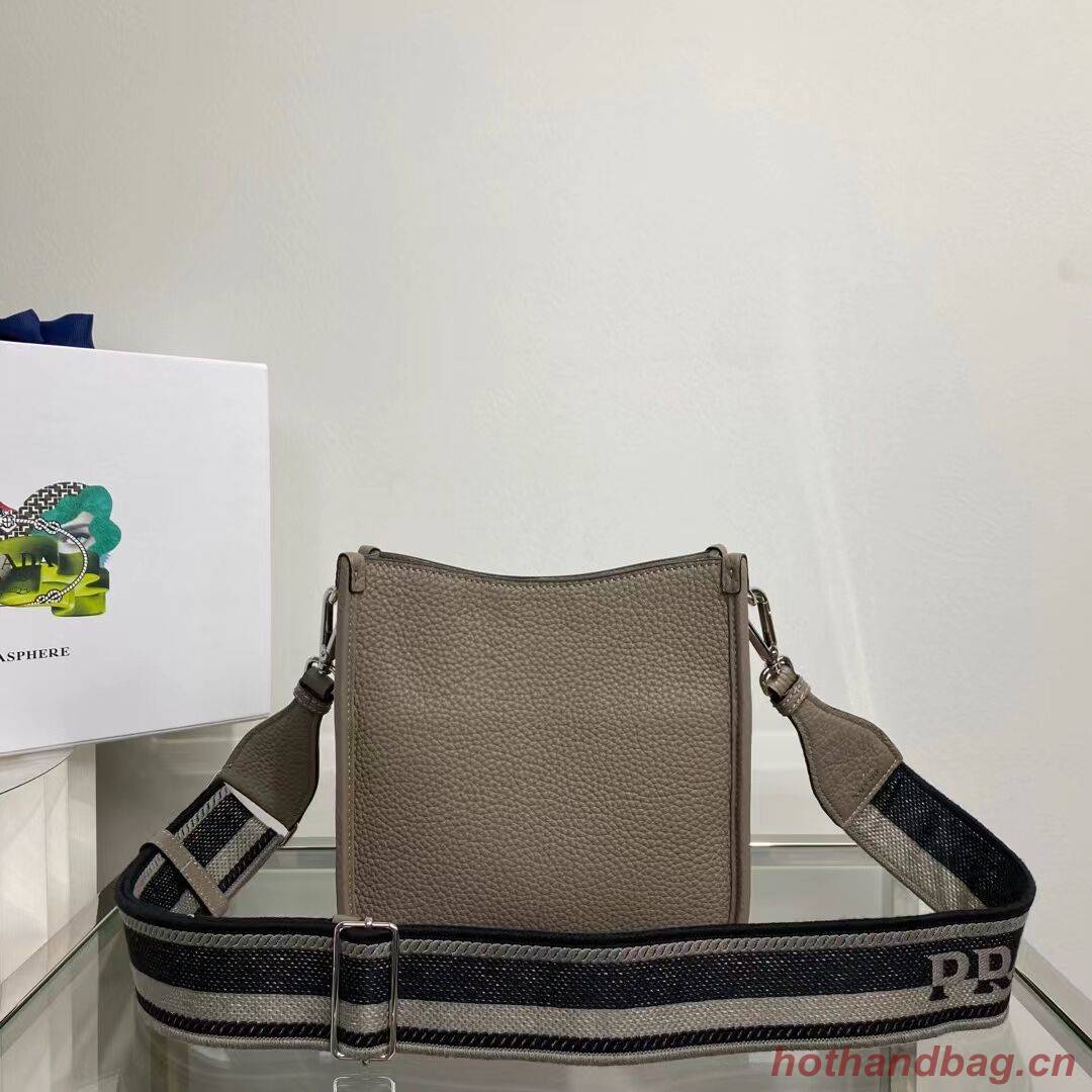 Prada Leather mini shoulder bag 1BH191 gray Prada Leather mini shoulder bag 1BH191 gray
