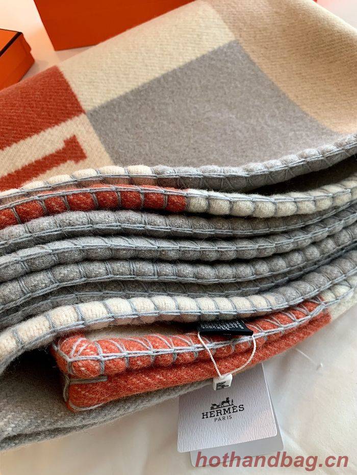 Hermes Lambswool&Cashmere Shawl&Blanket HMB00009 Hermes Lambswool&Cashmere Shawl&Blanket HMB00009
