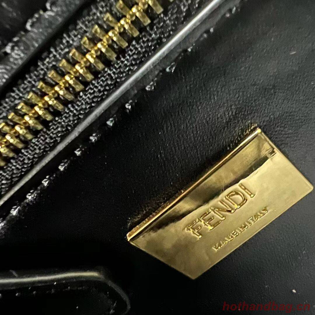 Fendi Baguette nappa leather bag F0881 Black Fendi Baguette nappa leather bag F0881 Black