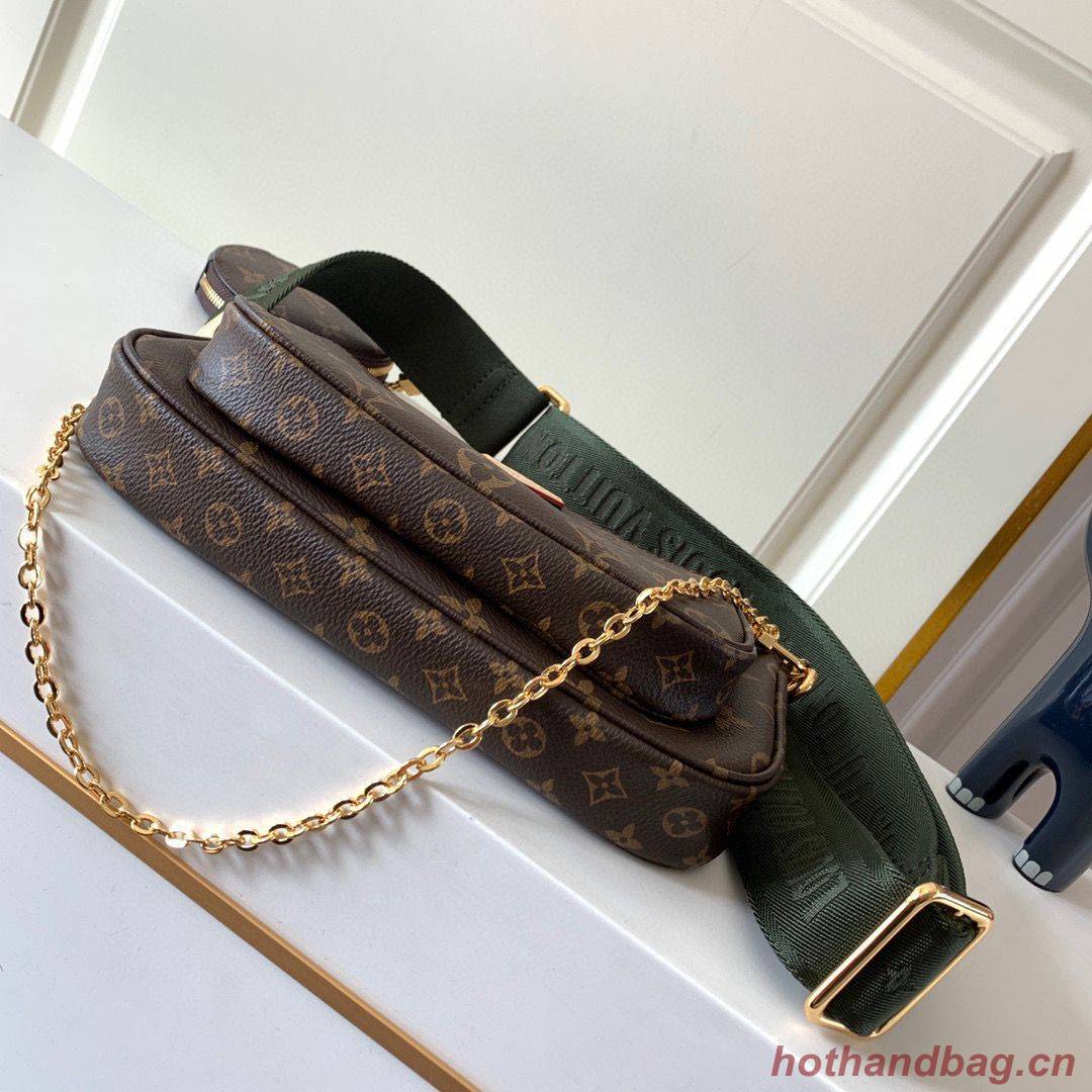 Louis vuitton original monogram canvas Shoulder Bag MULTI-POCHETTE ACCESSOIRES M44813 Green Louis vuitton original monogram canvas Shoulder Bag MULTI-POCHETTE ACCESSOIRES M44813 Green