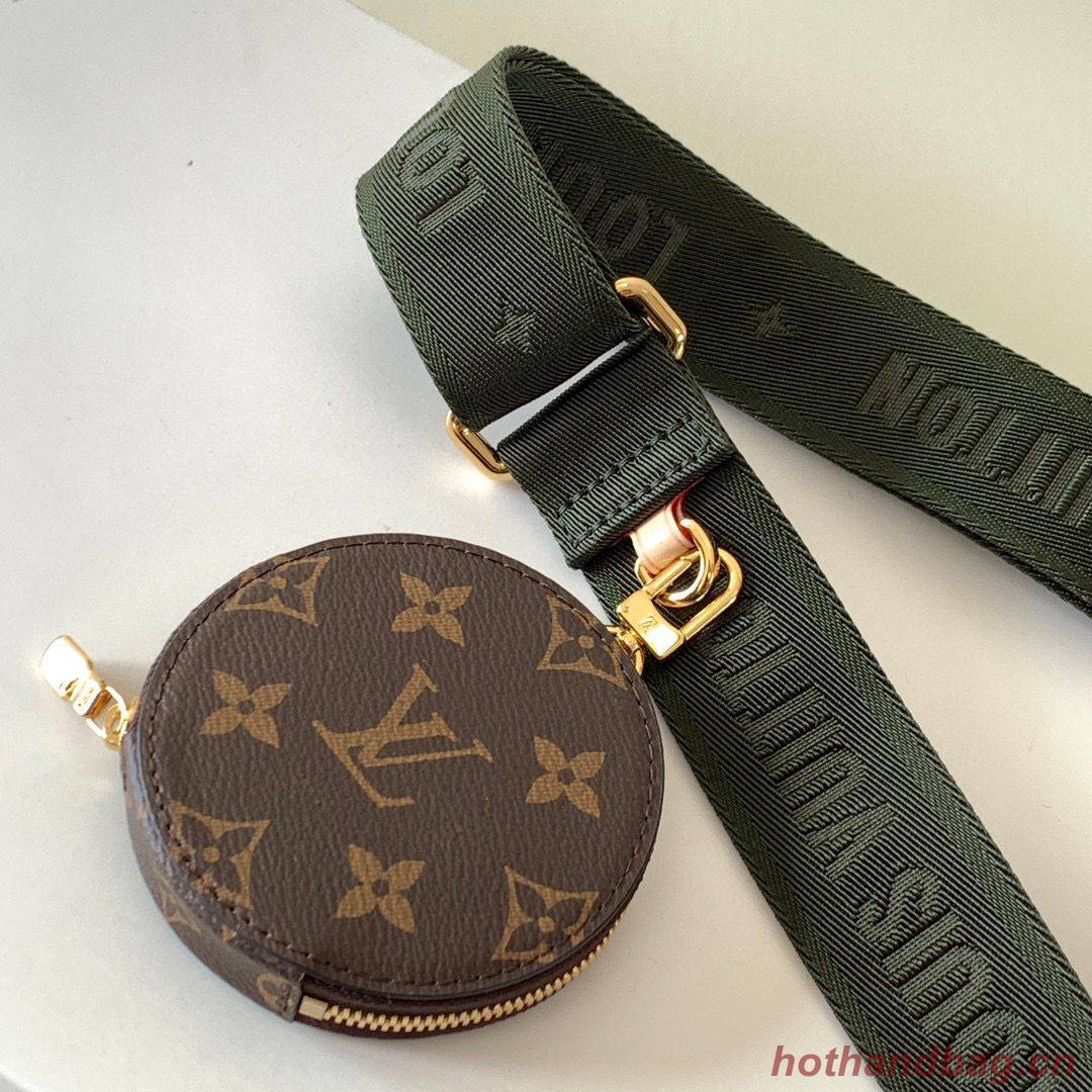 Louis vuitton original monogram canvas Shoulder Bag MULTI-POCHETTE ACCESSOIRES M44813 Green Louis vuitton original monogram canvas Shoulder Bag MULTI-POCHETTE ACCESSOIRES M44813 Green