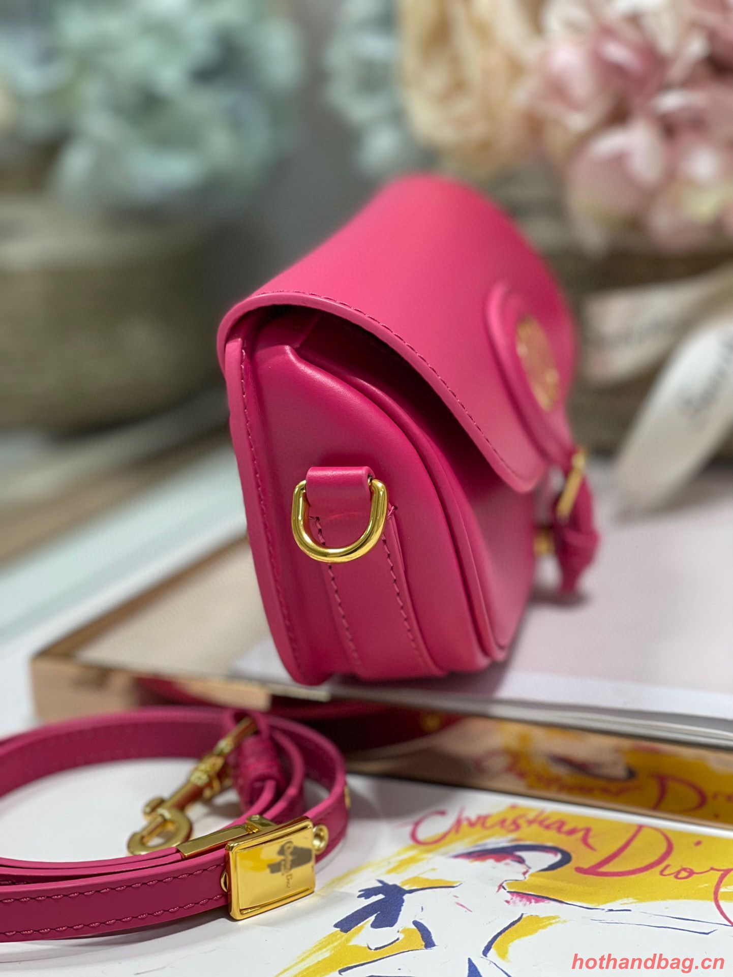 DIOR BOBBY EAST-WEST BAG Box Calfskin M9317S Rose DIOR BOBBY EAST-WEST BAG Box Calfskin M9317S Rose