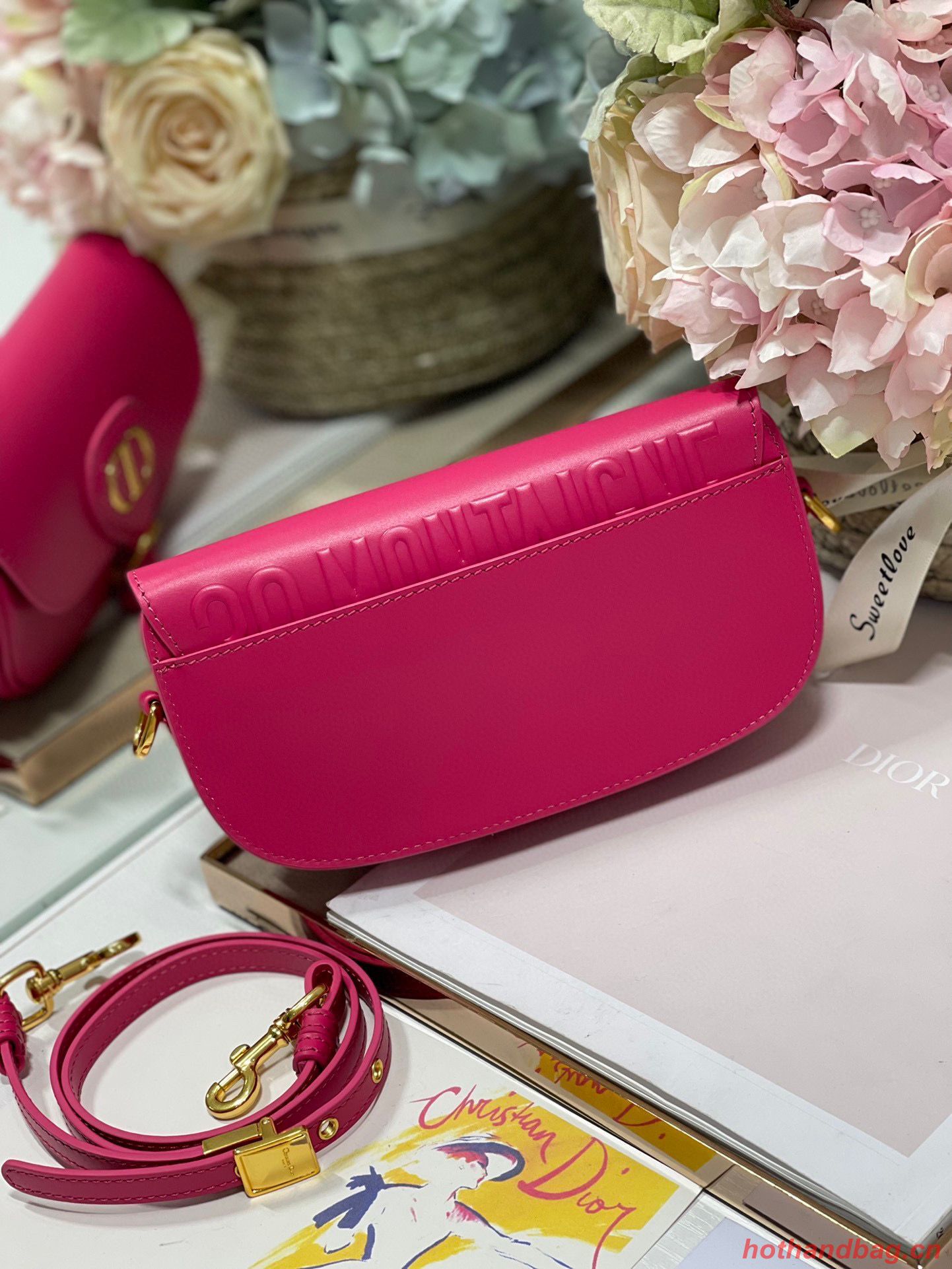 DIOR BOBBY EAST-WEST BAG Box Calfskin M9317S Rose DIOR BOBBY EAST-WEST BAG Box Calfskin M9317S Rose