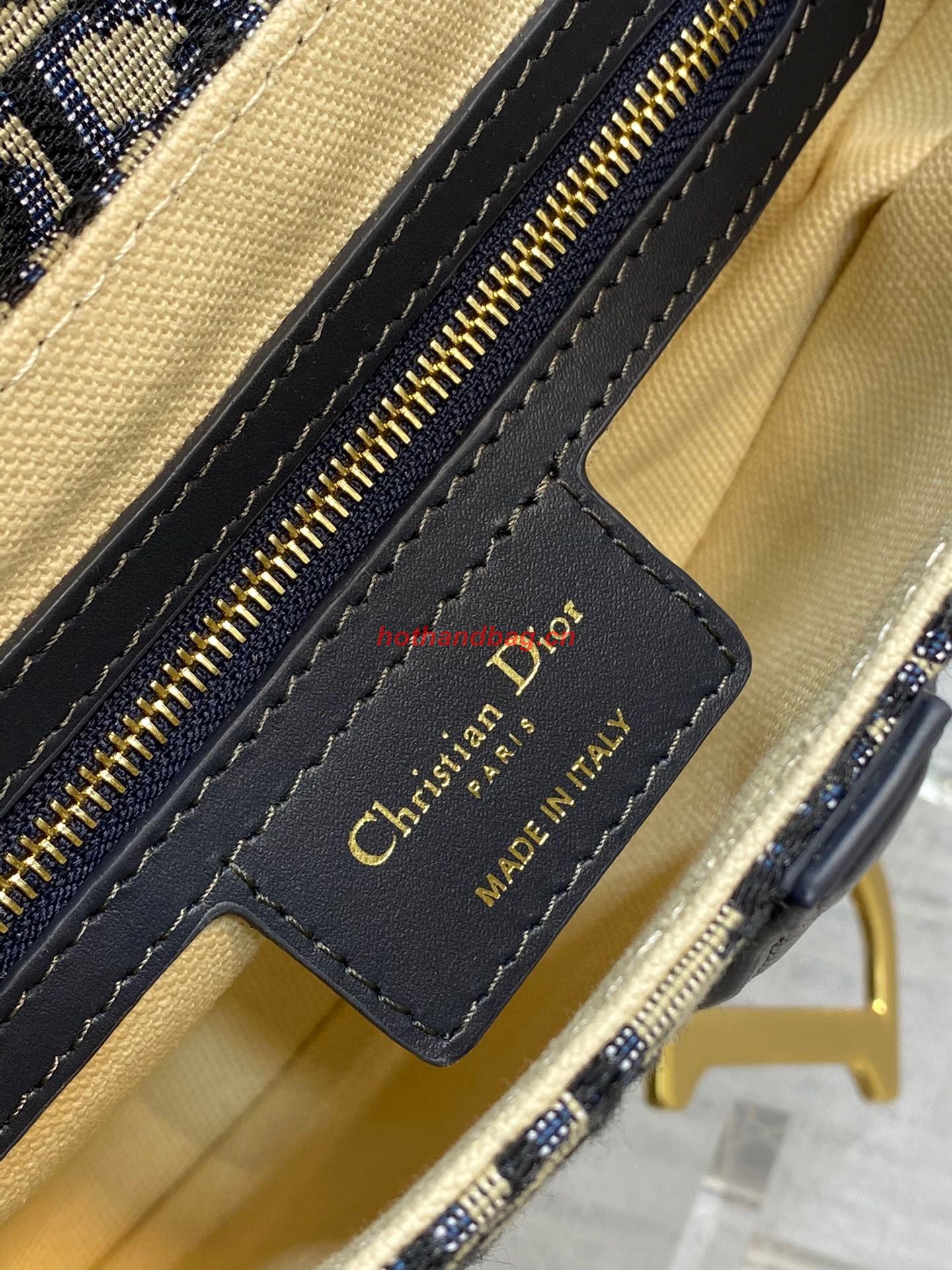 Dior Saddle Bag with Strap Oblique Jacquard M0488 Blue Dior Saddle Bag with Strap Oblique Jacquard M0488 Blue