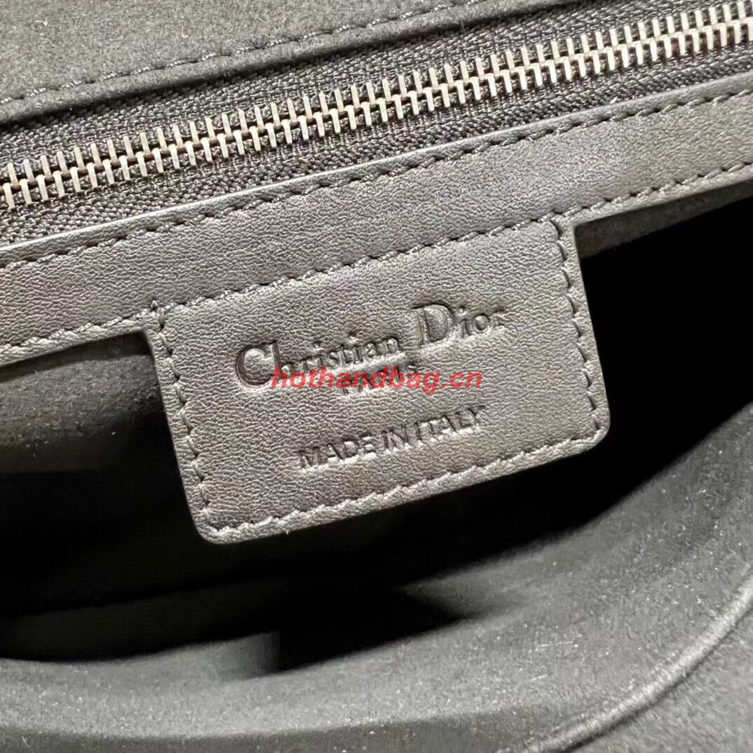 DIOR CARO MACROCANNAGE POUCH Macrocannage Calfskin with Star Motif C3136 black DIOR CARO MACROCANNAGE POUCH Macrocannage Calfskin with Star Motif C3136 black