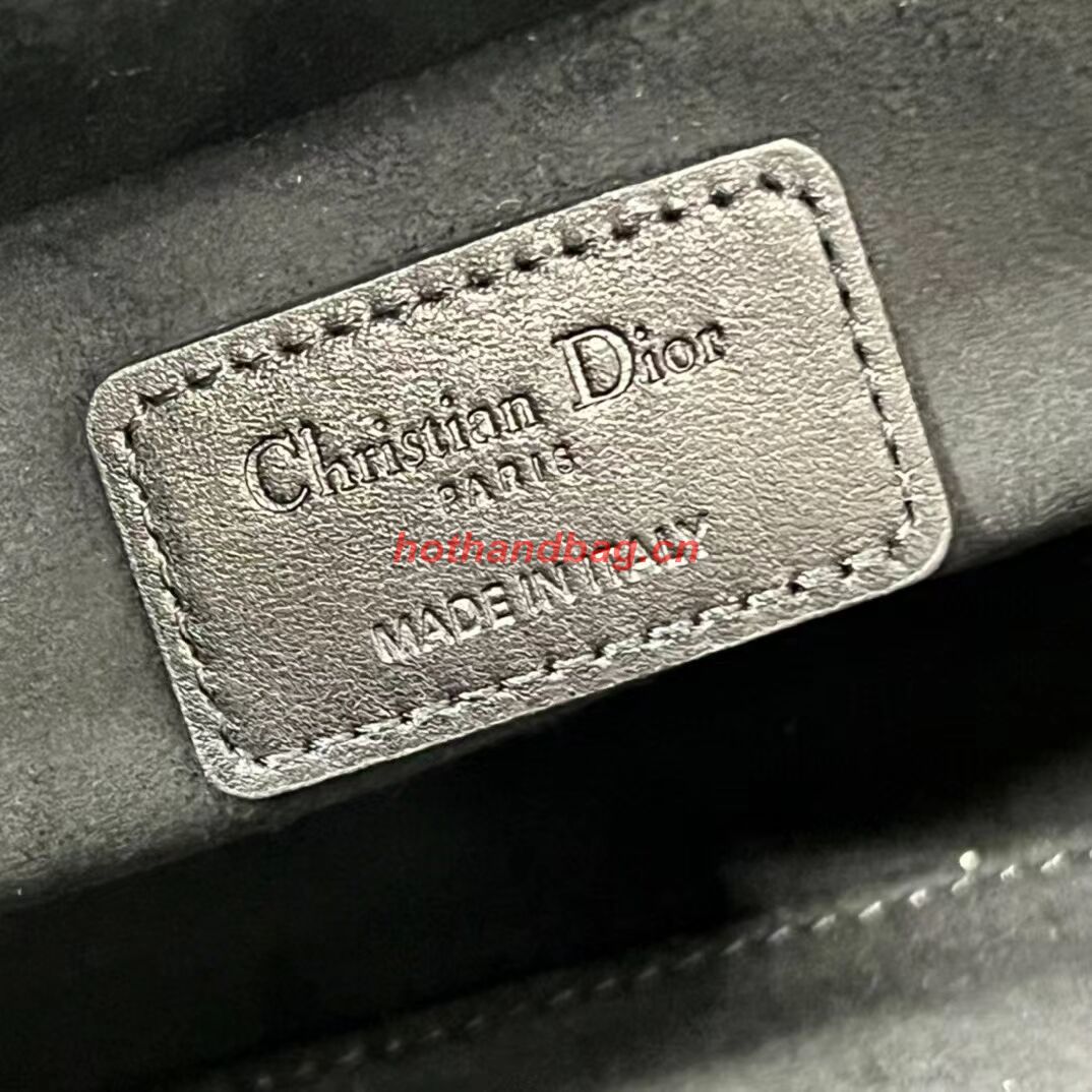 LADY DIOR TOP HANDLE MEDIUM BAG Latte Cannage Lambskin C0089 BLACK&BLACK LADY DIOR TOP HANDLE MEDIUM BAG Latte Cannage Lambskin C0089 BLACK&BLACK