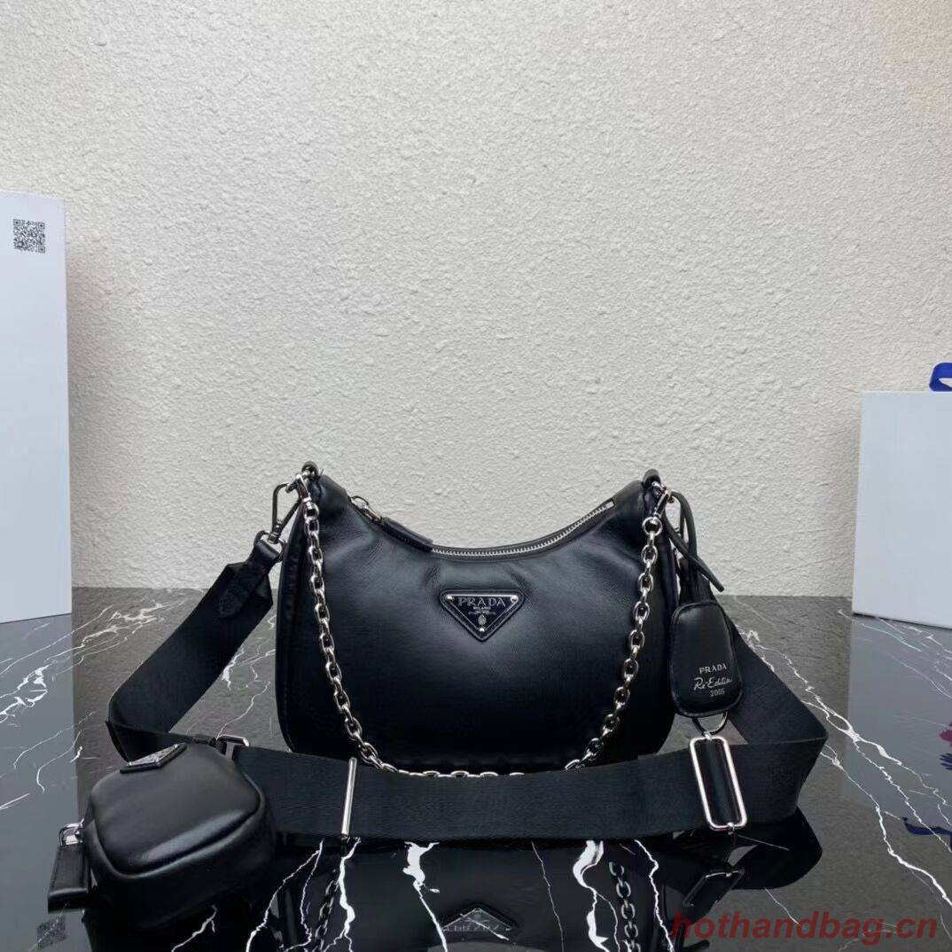 Prada Padded nappa-leather Prada Re-Edition 2005 shoulder bag 1BH204 black Prada Padded nappa-leather Prada Re-Edition 2005 shoulder bag 1BH204 black