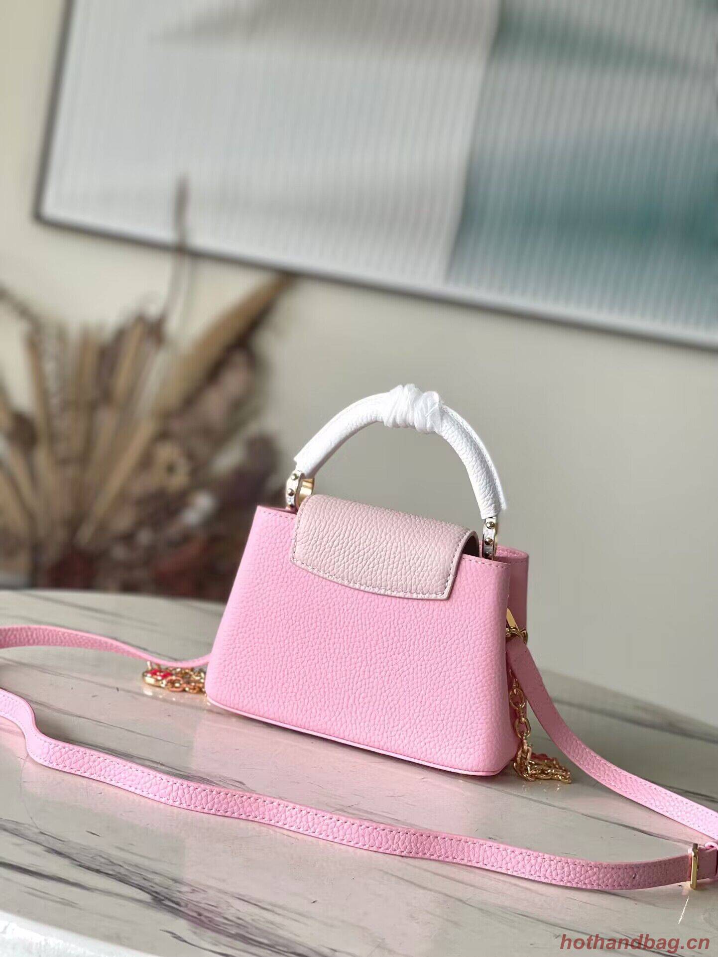 Louis Vuitton Capucines Original Leather Bag M22375 Light Pink Louis Vuitton Capucines Original Leather Bag M22375 Light Pink