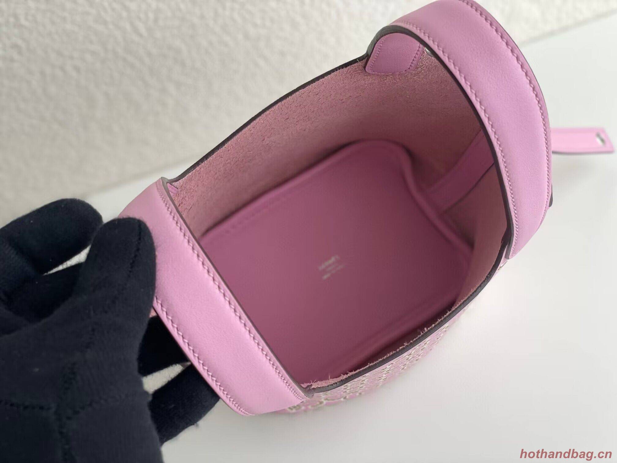 Hermes Mini Picotin 14 Lock Bags Original Swift Leather PL5302 Flower Pink Hermes Mini Picotin 14 Lock Bags Original Swift Leather PL5302 Flower Pink