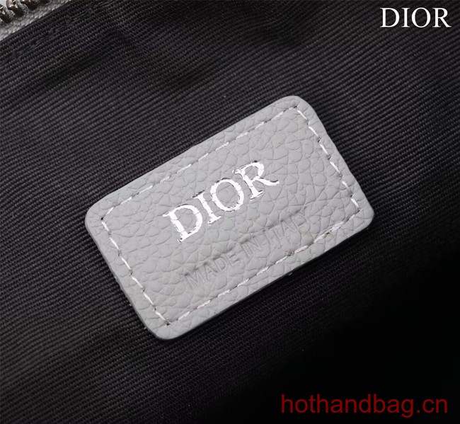 Dior Essentials SADDLE BAG Grained Calfskin 1ADPO093F GRAY Dior Essentials SADDLE BAG Grained Calfskin 1ADPO093F GRAY