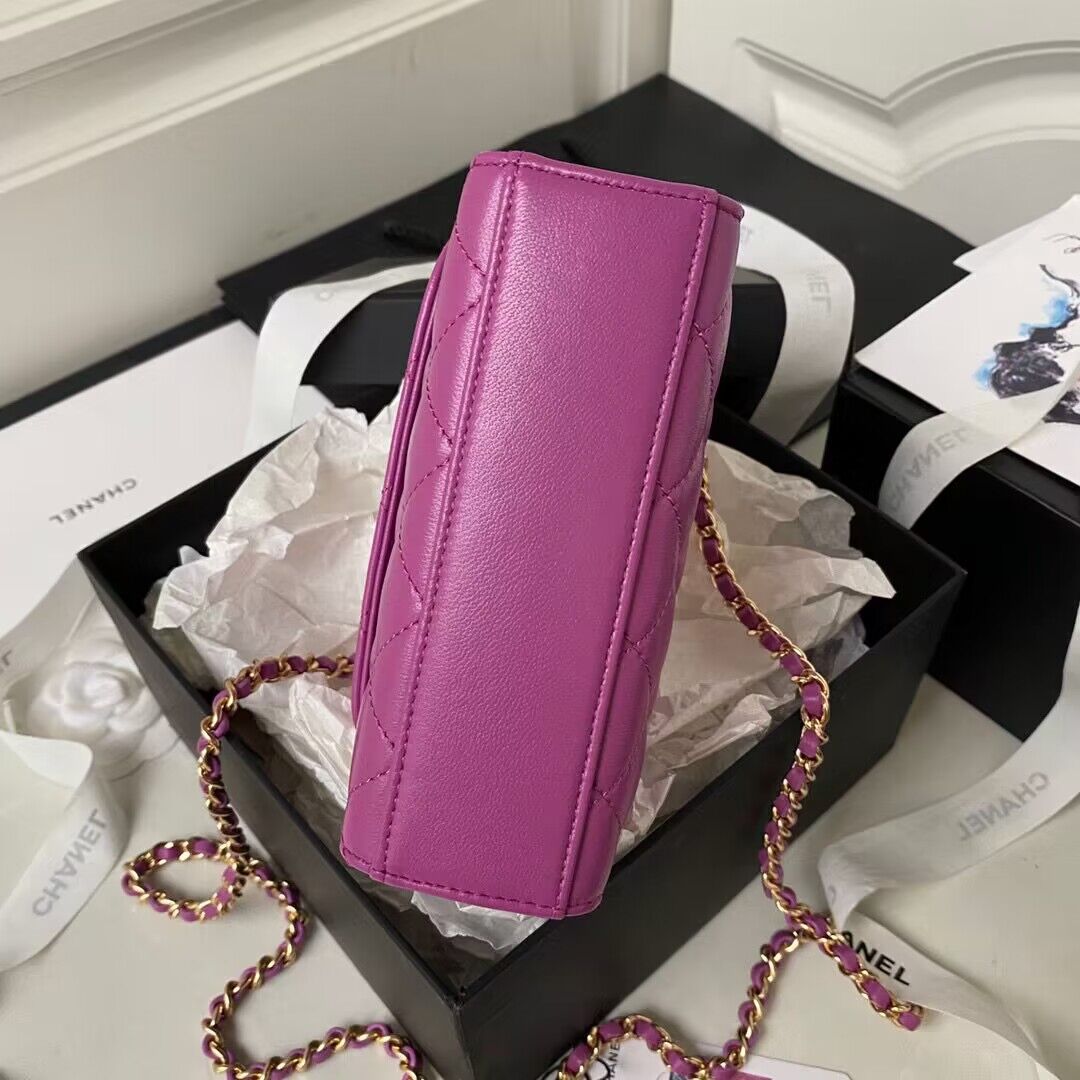 CHANEL 22B Kelly Pearl Top Handle Bag AP3513 Purple CHANEL 22B Kelly Pearl Top Handle Bag AP3513 Purple