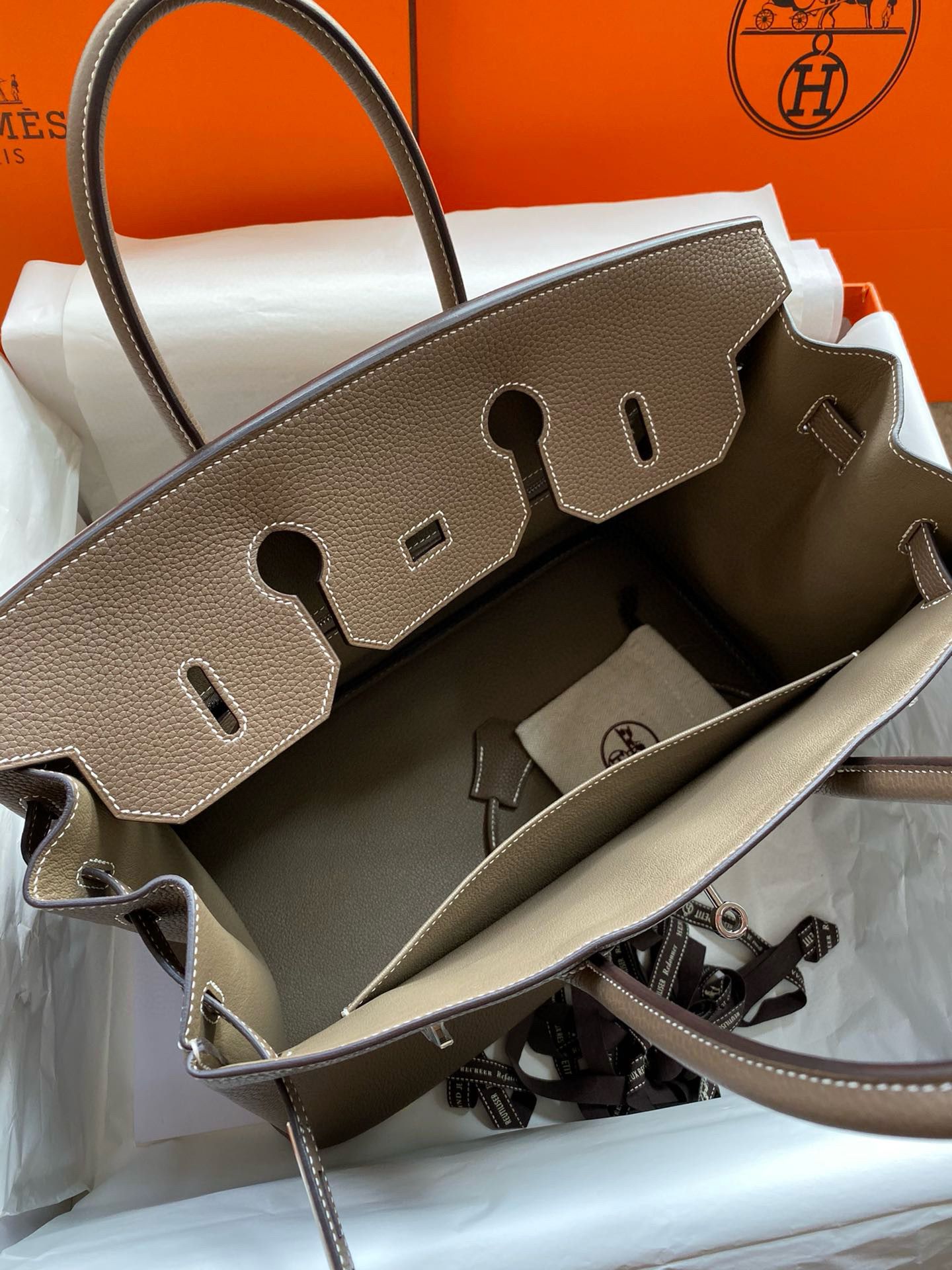 Hermes Birkin Tote Bag Original Togo Leather BK35 Elephant Gray Hermes Birkin Tote Bag Original Togo Leather BK35 Elephant Gray