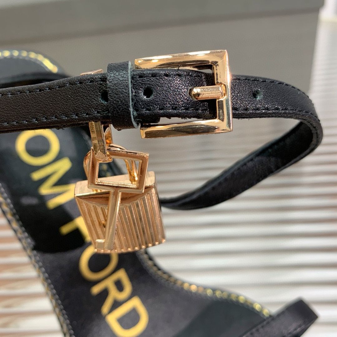 Tomford Sandals Padlock Shoes Heels Hight 10.5CM TF30912 Black Tomford Sandals Padlock Shoes Heels Hight 10.5CM TF30912 Black