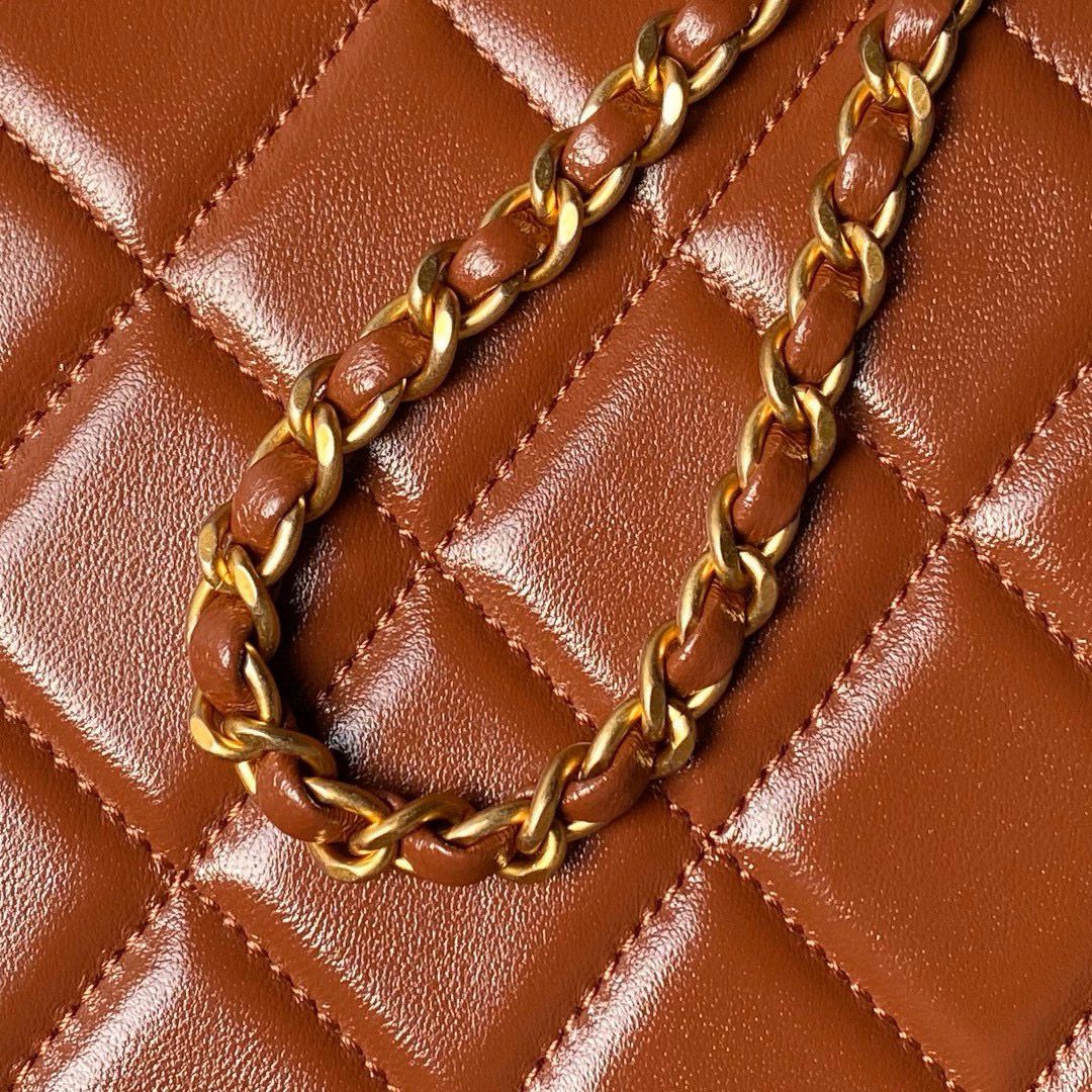 CHANEL 24A TOP HANDLE BAG AS4959 Brown CHANEL 24A TOP HANDLE BAG AS4959 Brown