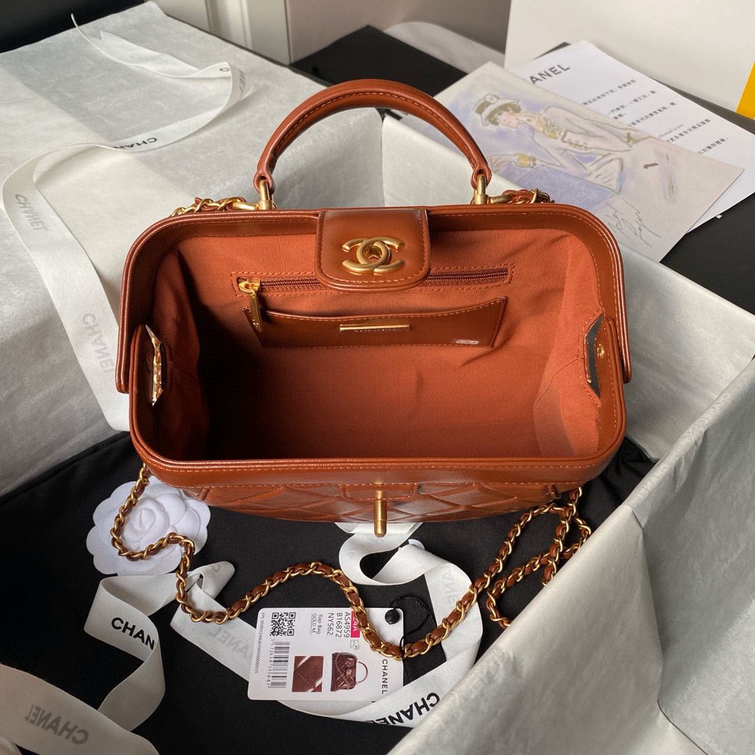 CHANEL 24A TOP HANDLE BAG AS4959 Brown CHANEL 24A TOP HANDLE BAG AS4959 Brown