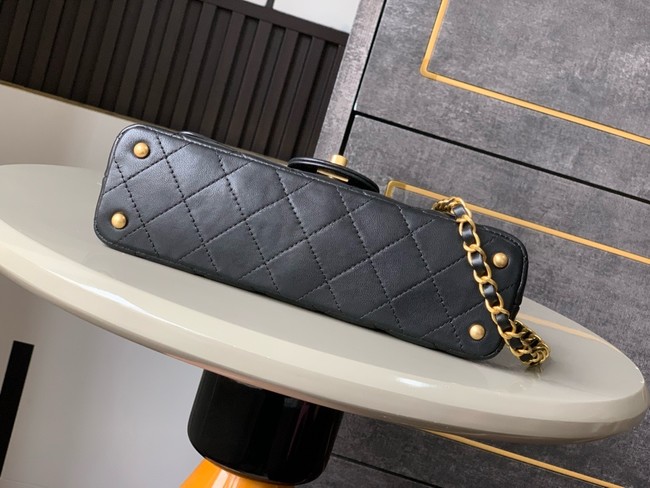 Chanel MINI FLAP BAG WITH TOP HANDLE AS5354 black
