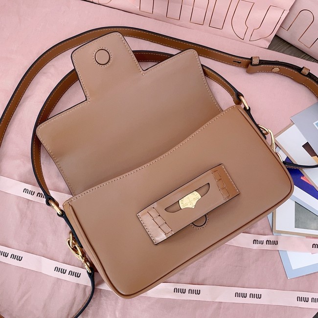 MIU MIU Leather Shoulder Bags 5BD270 Camel