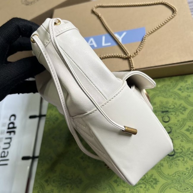 GUCCI GG MARMONT MINI SHOULDER BAG 746433 white