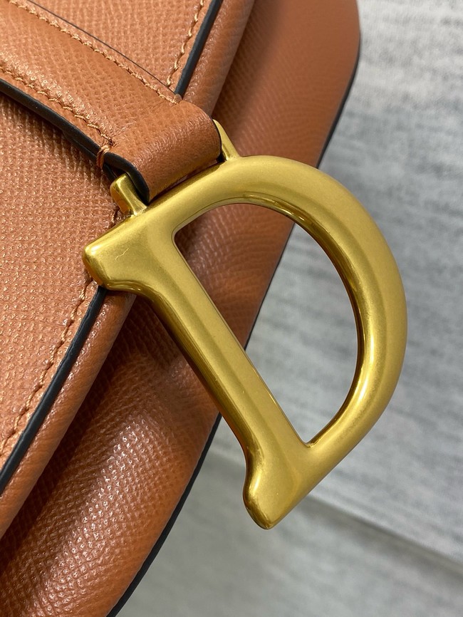 Dior Saddle Bag with Strap Golden Saddle Grained Calfskin M0455CBAA
