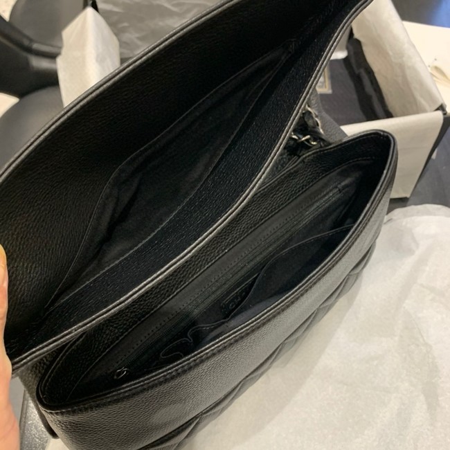 Chanel Grained Calfskin Shoulder Bag AS8095 black