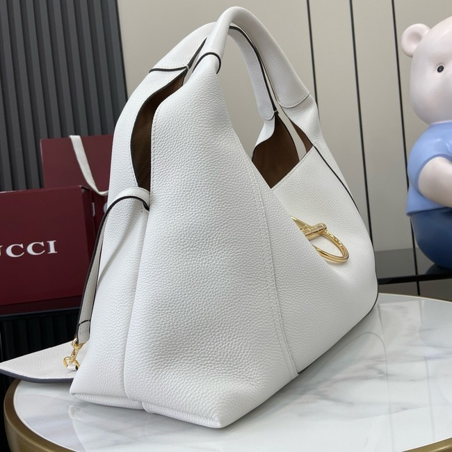 GUCCI SOFTBIT MAXI SHOULDER BAG 837466 white