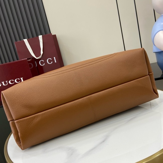 GUCCI SOFTBIT MAXI SHOULDER BAG 837466 Brown