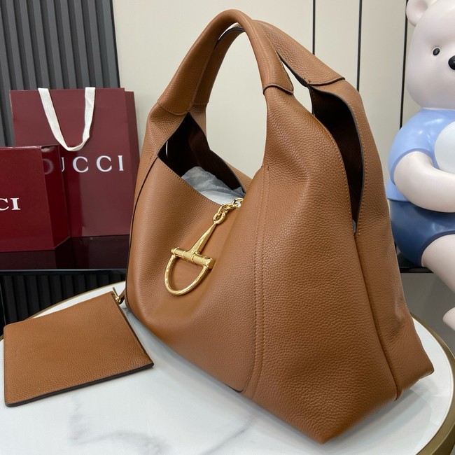 GUCCI SOFTBIT MAXI SHOULDER BAG 837466 Brown