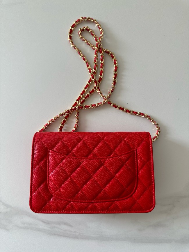 Chanel Classic Wallet On Chain Grained Calfskin AP4241-11