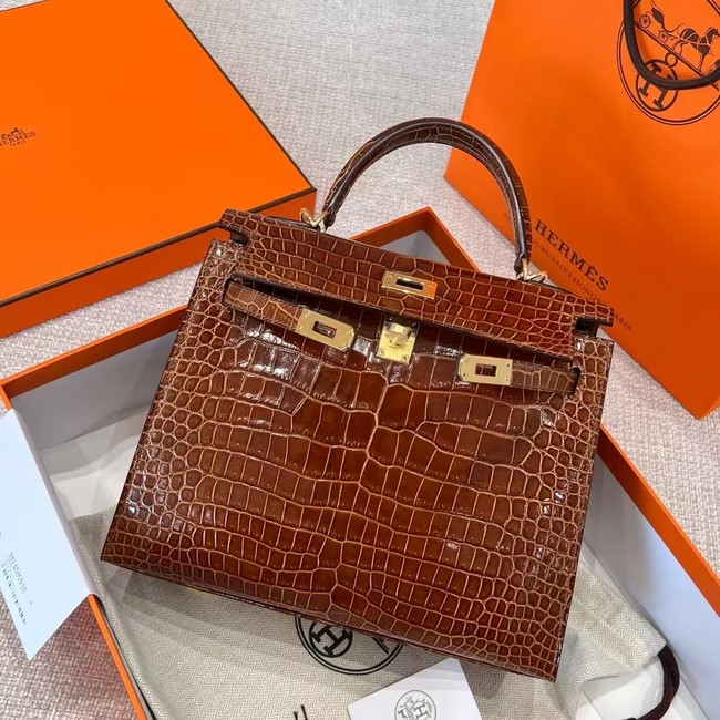 Hermes Kelly Shoulder Bags Nile crocodile leather KL3598-11