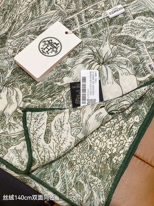 Hermes Shawl Cashmere and Silk Jacquard KY085