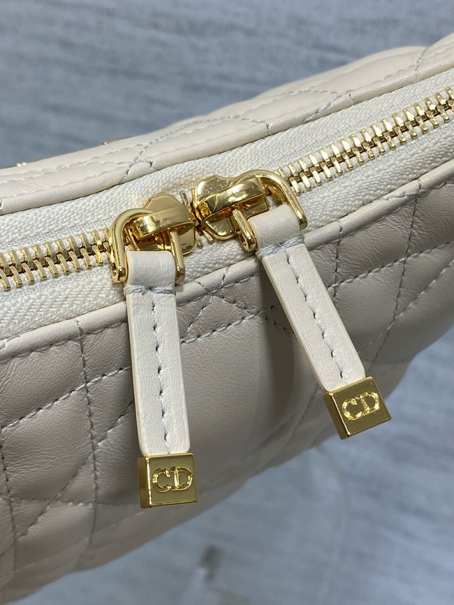 Miss Caro Diorling Mini Bag with Chain Latte Macrocannage Lambskin S5253U
