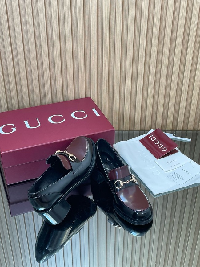 Gucci Womens heeled loafer with Horsebit 45109-3