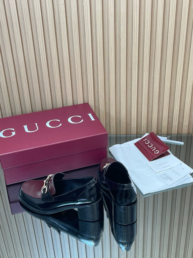 Gucci Womens heeled loafer with Horsebit 45109-3