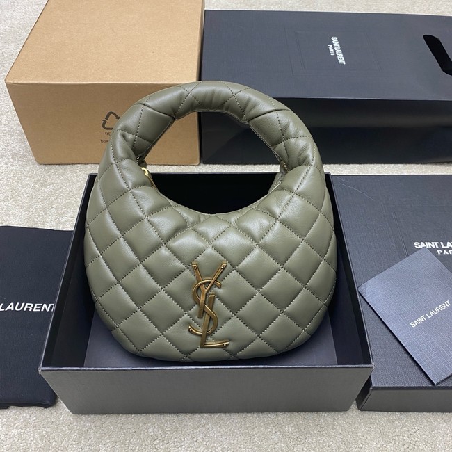 Saint Laurent ICARINO in quilted nappa 851689 STRONG MOSS