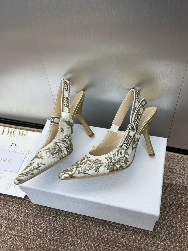 JAdior Slingback Pump Cotton Embroidered KCP867DQ-2