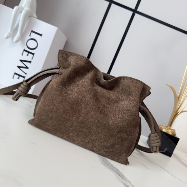 Loewe Flamenco Leather Shoulder Bag 262355 dark brown