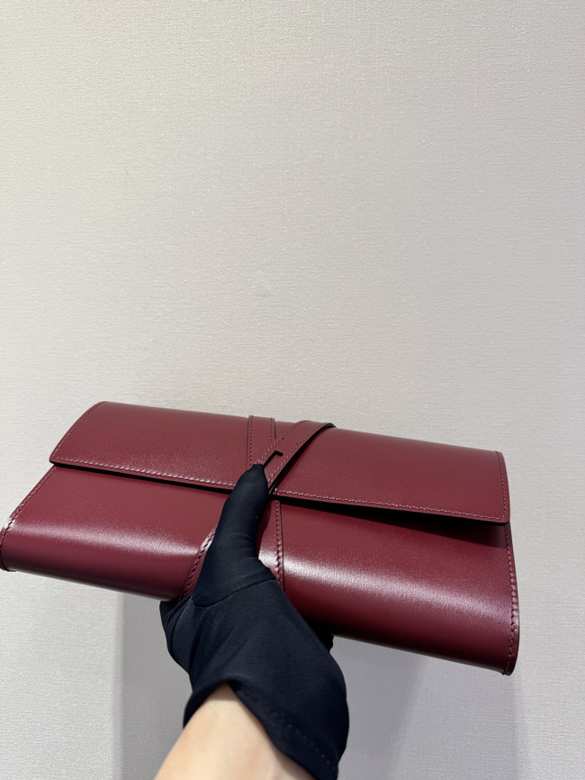 Hermes swift Leather Clutch 37568 red Hermes swift Leather Clutch 37568 red